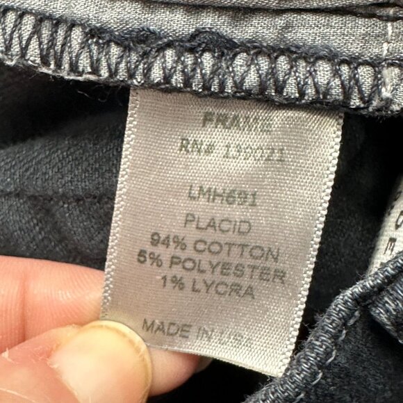 FRAME L'Homme Slim Jeans Men 29 x 34 Blue Placid Dark Wash LMH691 Stretch - Picture 8 of 16